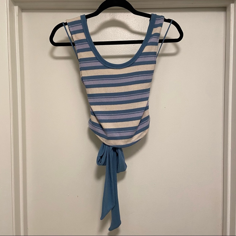 Free People cropped, cross back tank